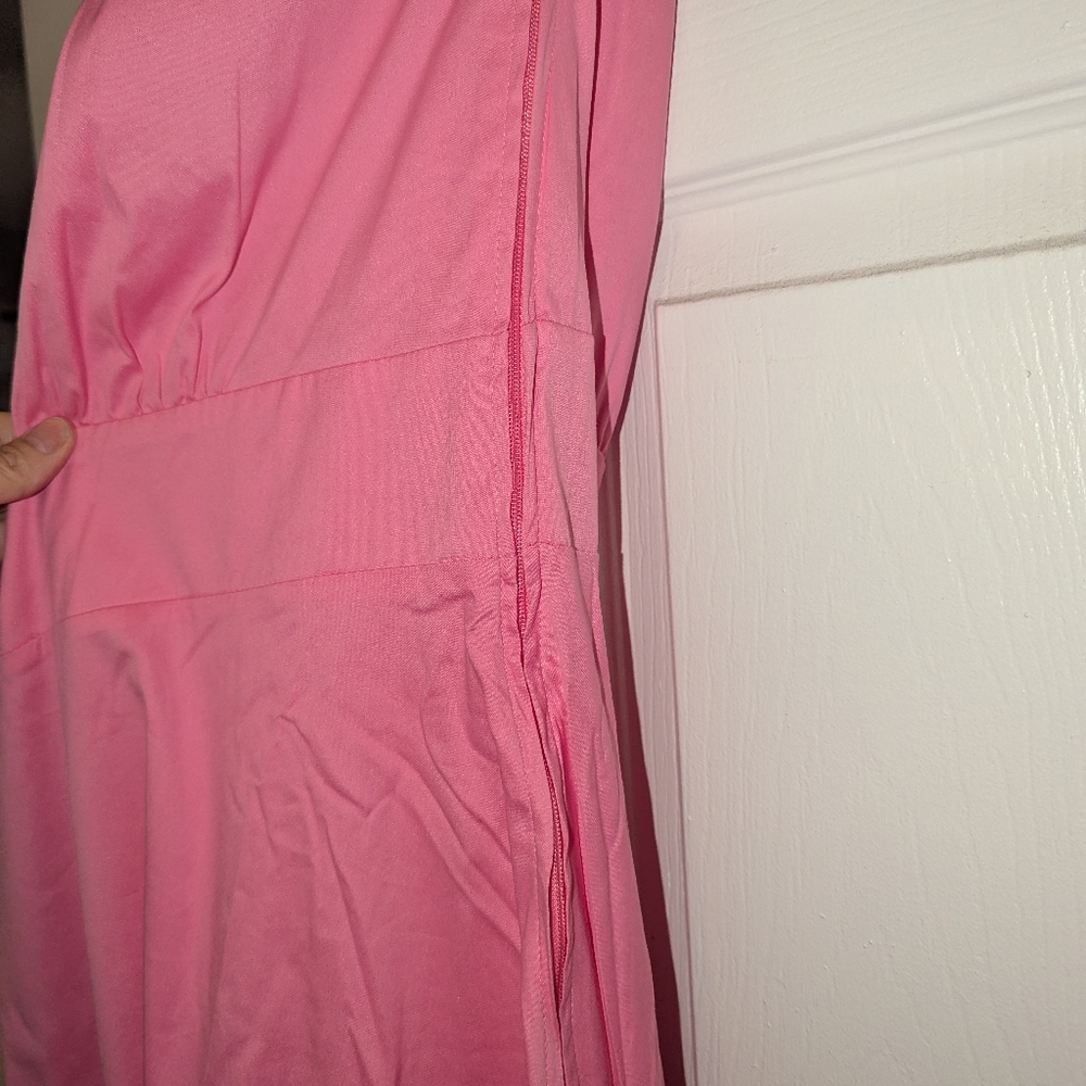 NWT Lilly Pulitzer Confetti Pink Lucilyn One Shoulder Long Dress Sz 14 - Picture 3 of 9